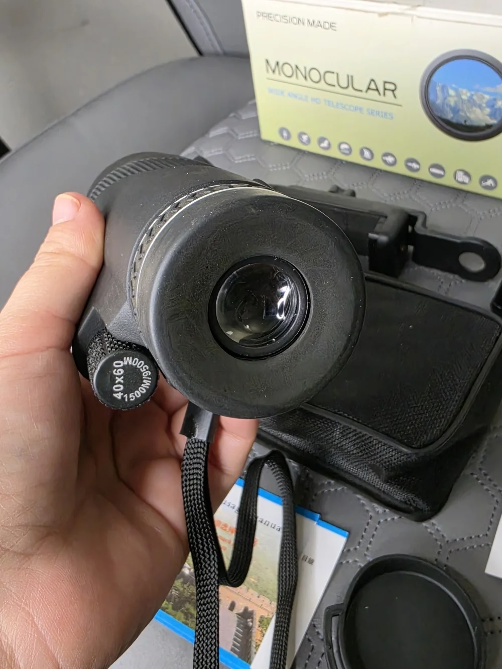 HD 40x60 Monocular Telescope Kit w Tripod Phone Holder Open Box